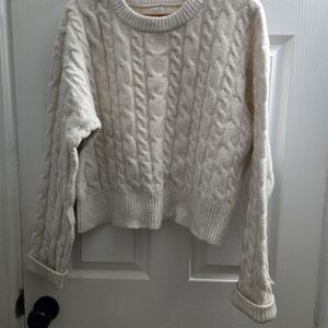 a new day Cream Cable Knit Sweater